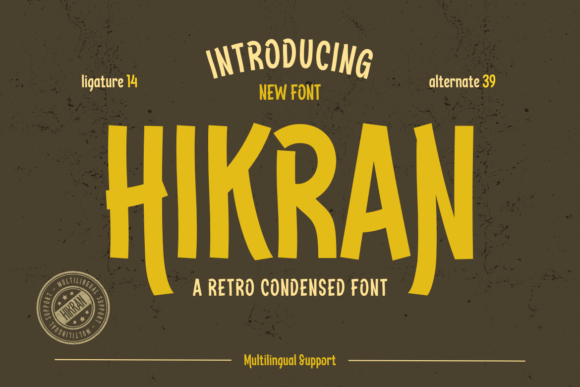 Hikran: A Retro Condensed Font That Cuts Through the Feed