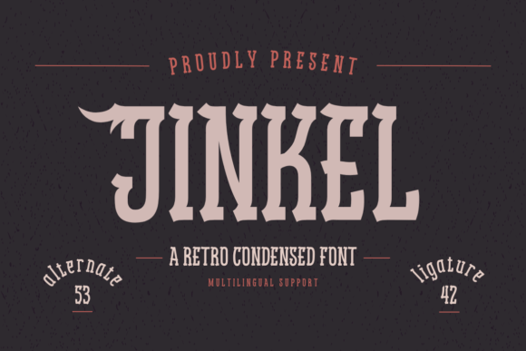 Jinkel: A Retro Condensed Serif Font for Digital Design
