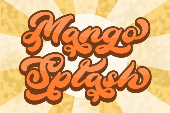 Mango Splash: A Bold, Retro Typeface for Small Business Branding