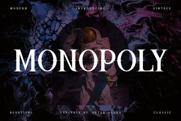 Monopoly Serif Font for Handmade Labels & Printables
