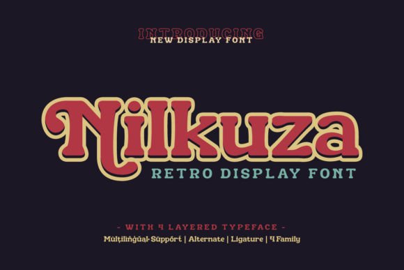 Nilkuza: A Retro Serif Display Font for Editorial Charm