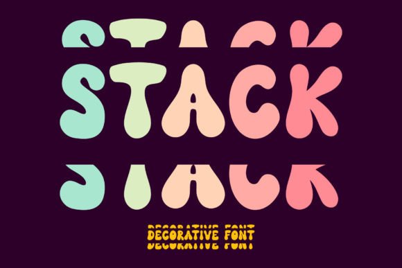 Stack: A Retro Groovy Decorative Typeface for Digital Branding