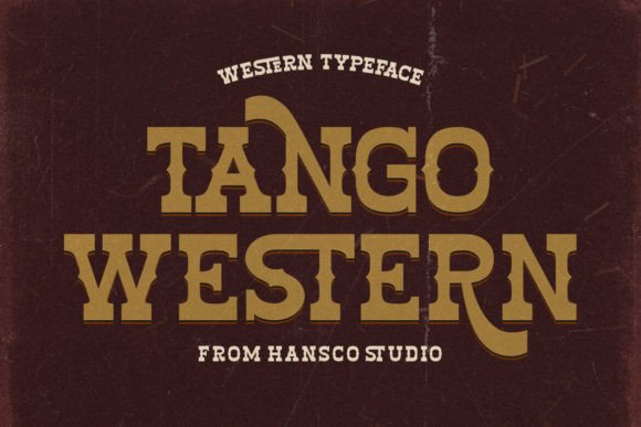 Tango Western Font: Retro Slab Serif for Handmade Labels & Logos