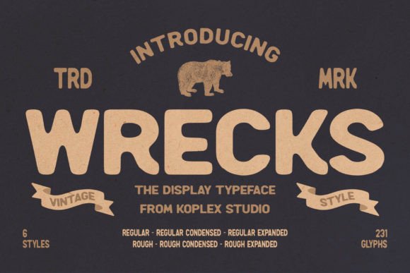 Wrecks - Vintage Font: Retro Charm for Handmade Labels & Printables